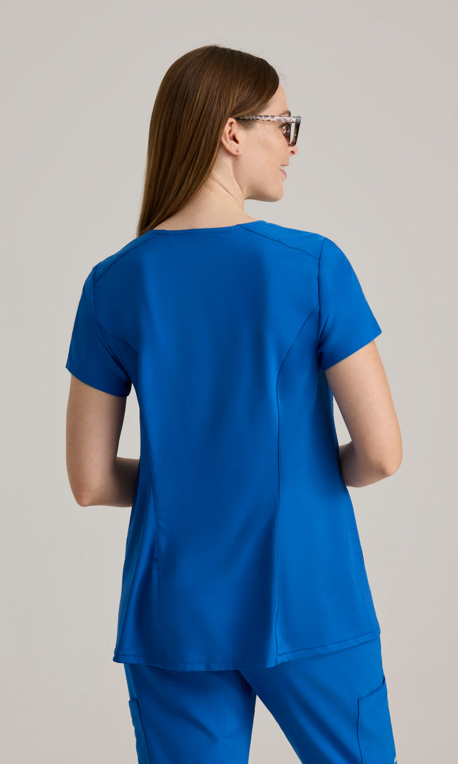 Grey's Anatomy Evolve GSST262 Promise Maternity Scrub Top New Royal