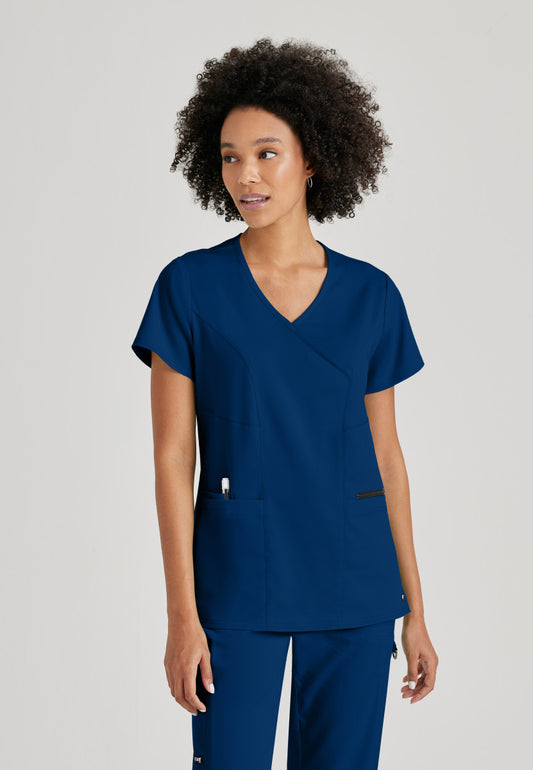 Greys Anatomy Stretch GRST001 Kim Scrub Top Indigo