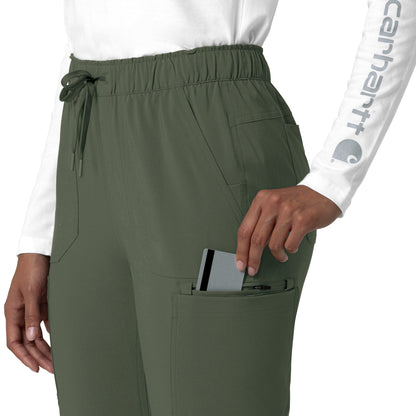 Force Cross-Flex C53210 Women's Straight Leg Cargo Scrub Pants Olive