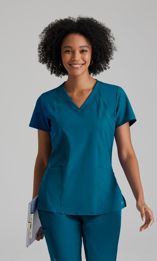 Barco One 5105 Racer Scrub Top Bahama