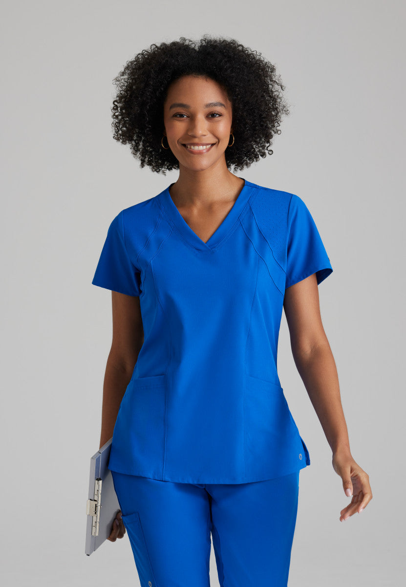 Barco One 5105 Racer Scrub Top New Royal