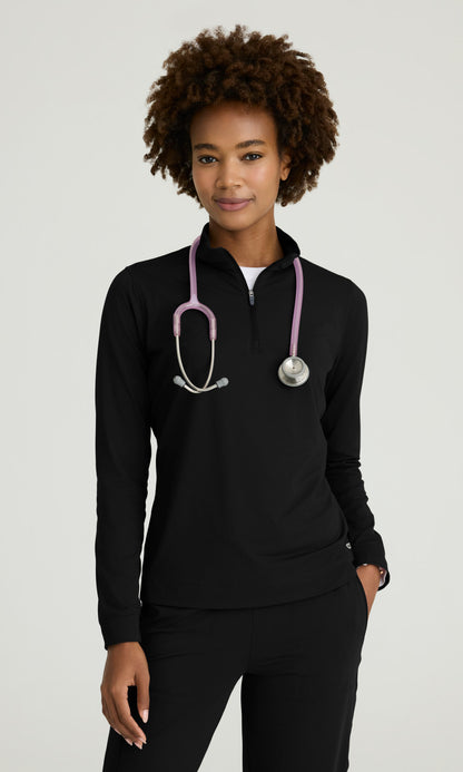 Skechers Slip-ins SKT274 Atlas Quarter Zip Knit Top Black