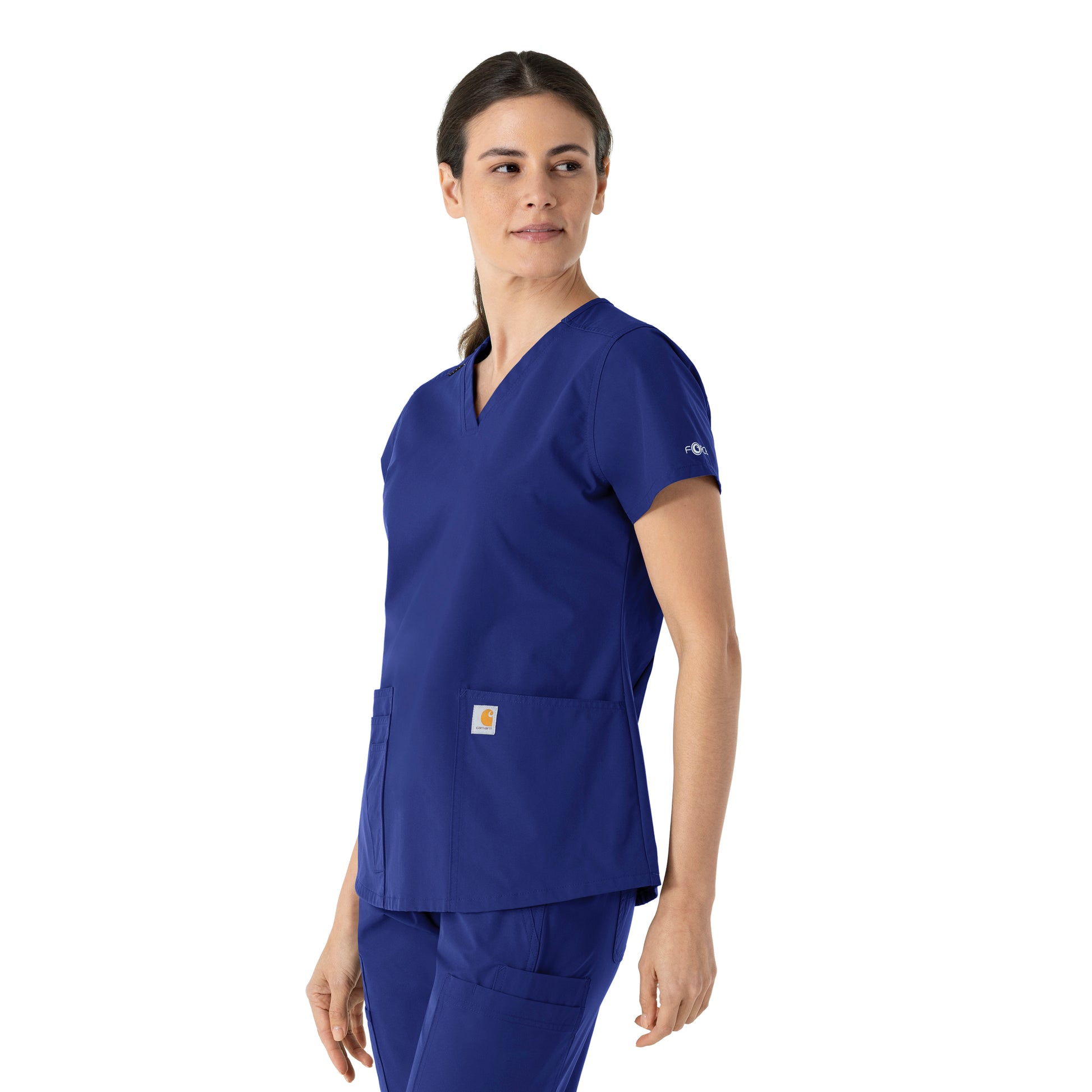 Force Essentials C12113 Women's V-Neck Scrub Top Galaxy Blue