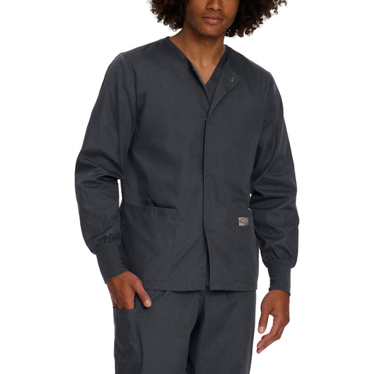 Scrub Zone 75231 Unisex 3 Pocket Warm Up Scrub Jacket Graphite Image