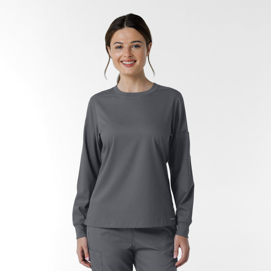 Boundless 6551 Women's Classic Long Sleeve Scrub Tee Pewter
