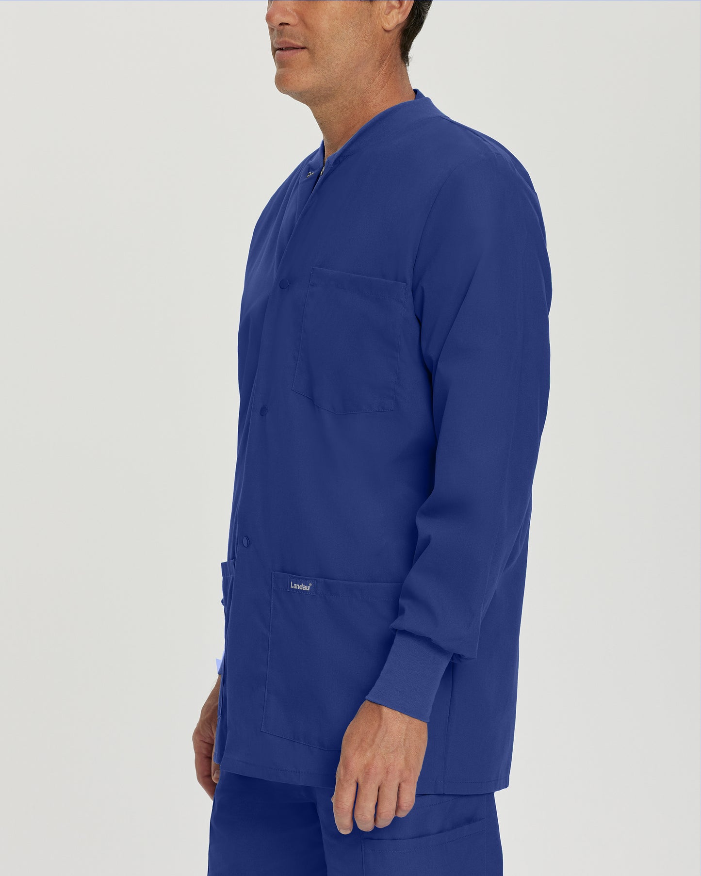 Essentials 7551 Men's 5 Pocket Warm Up Scrub Jacket Galaxy Blue Image