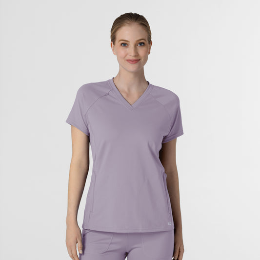 RENEW Knit 6259 Women's Flex-n-Reach V-Neck Raglan Scrub Top Wisteria