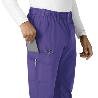 Force Essentials C56113 Men's Straight Leg Cargo Scrub Pants Grape Model Image Alternate | Carhartt