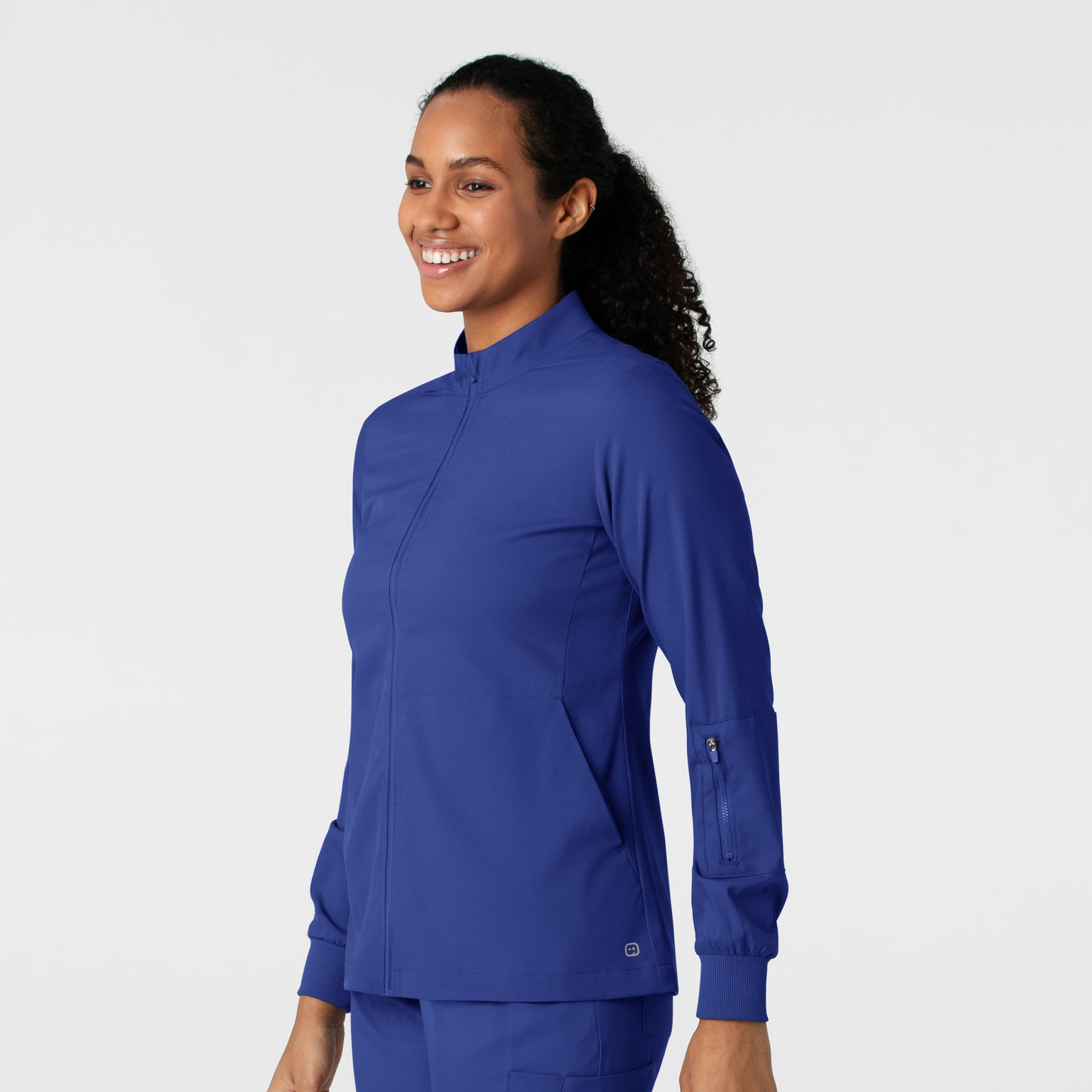 Boundless 8151 Women's Warm Up Scrub Jacket Galaxy Blue