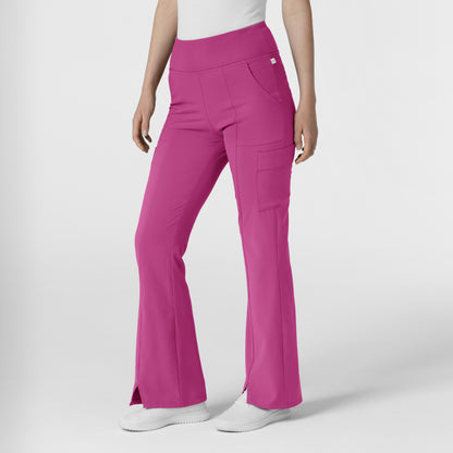 RENEW 5534 Cargo Flare Scrub Pants Raspberry Model Image Right Side | Wink