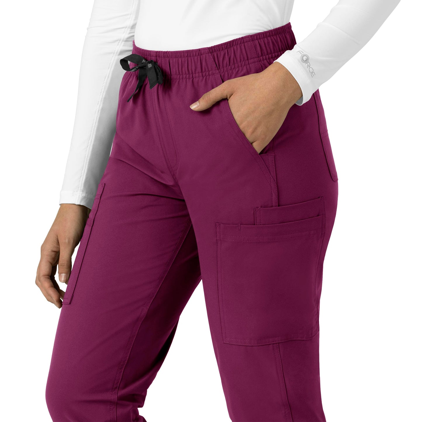 Force Essentials C51213 Straight Leg Scrub Pants Wine Model Image Alternate | Carhartt