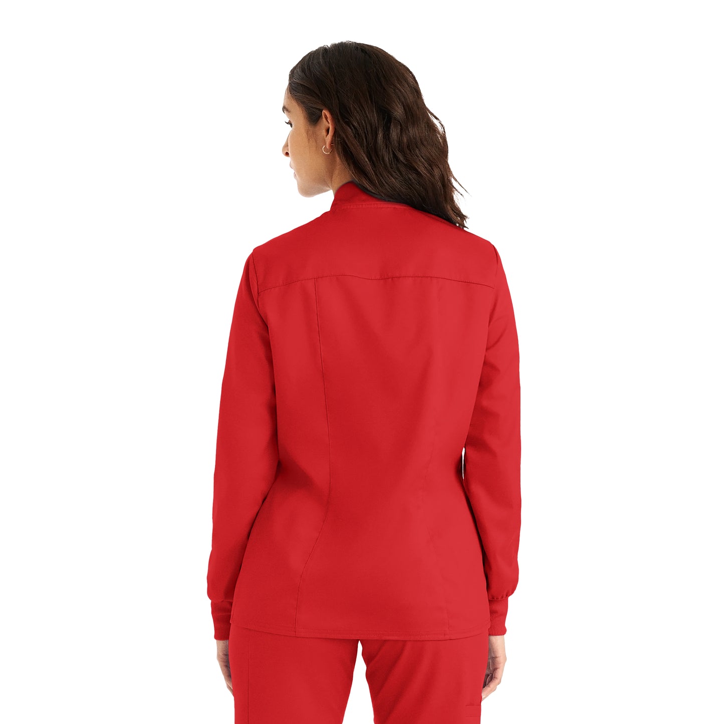 ProFlex LJ701 Women's 3 Pocket Scrub Jacket True Red Image