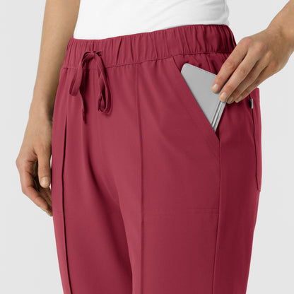 RENEW 5154 Women's Pintuck Scrub Pants Ruby