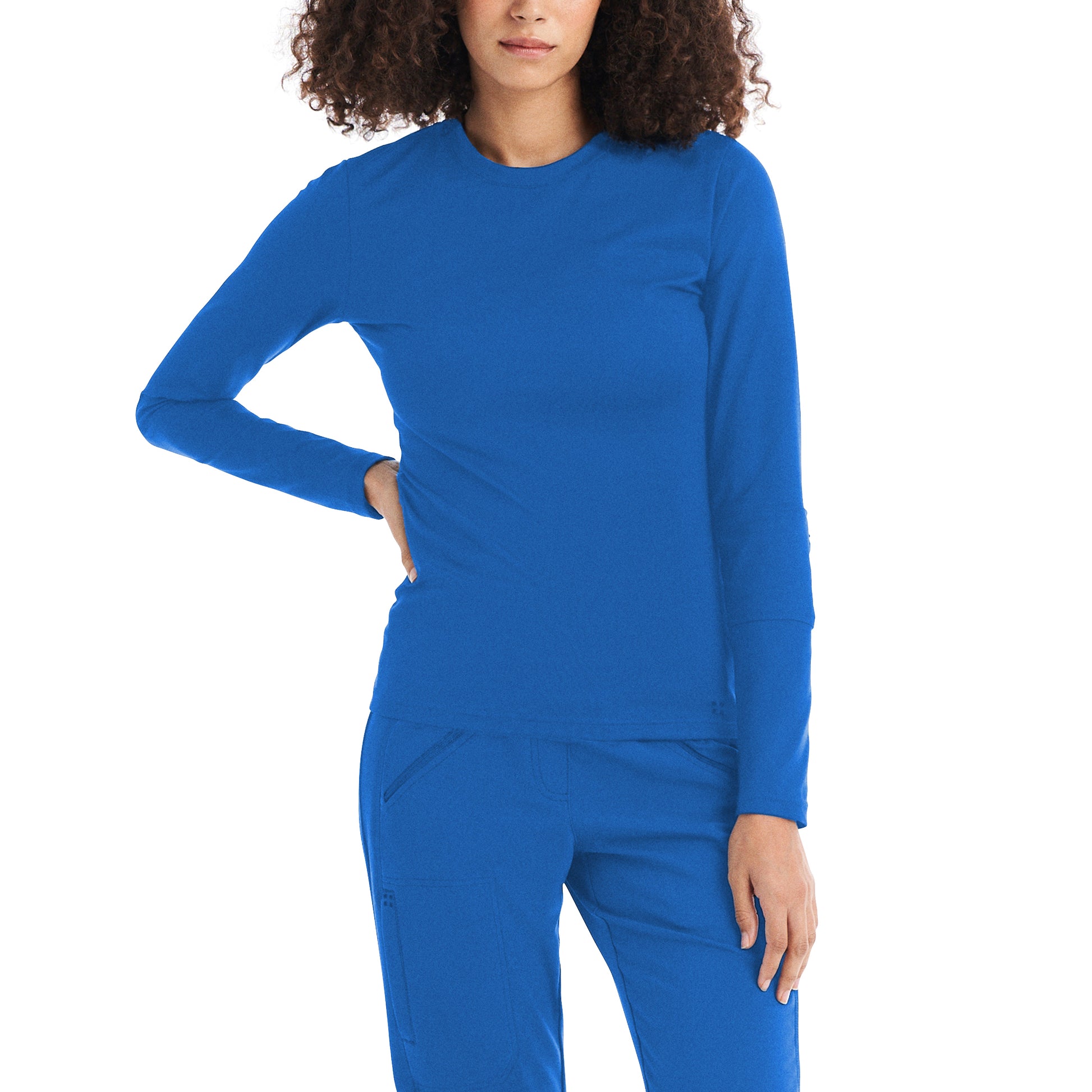 CRFT WT130 Women's 1 Pocket Long Sleeve Tee Royal Image