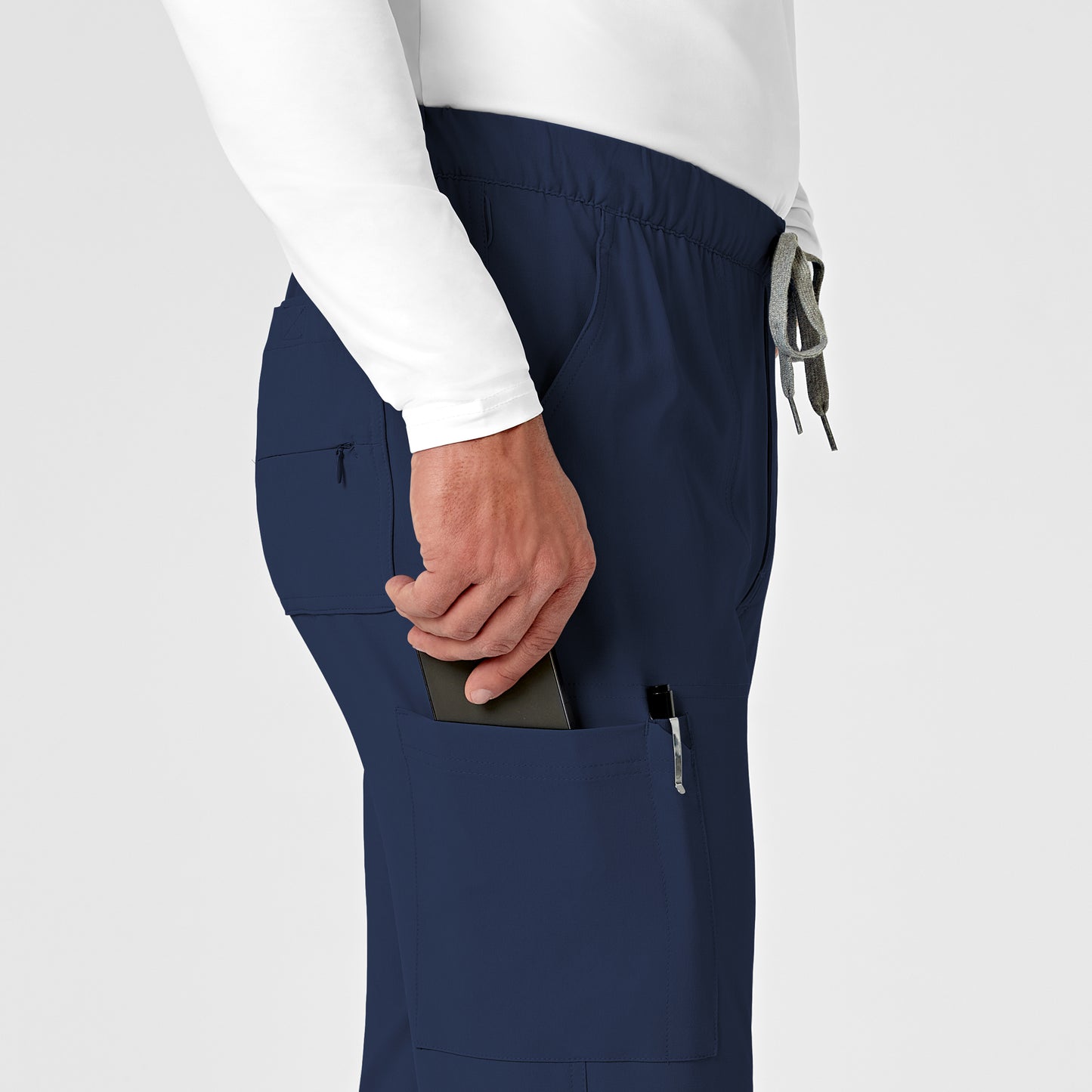 RENEW 5034 Men's Jogger Scrub Pants Navy Model Image Alternate | Wink