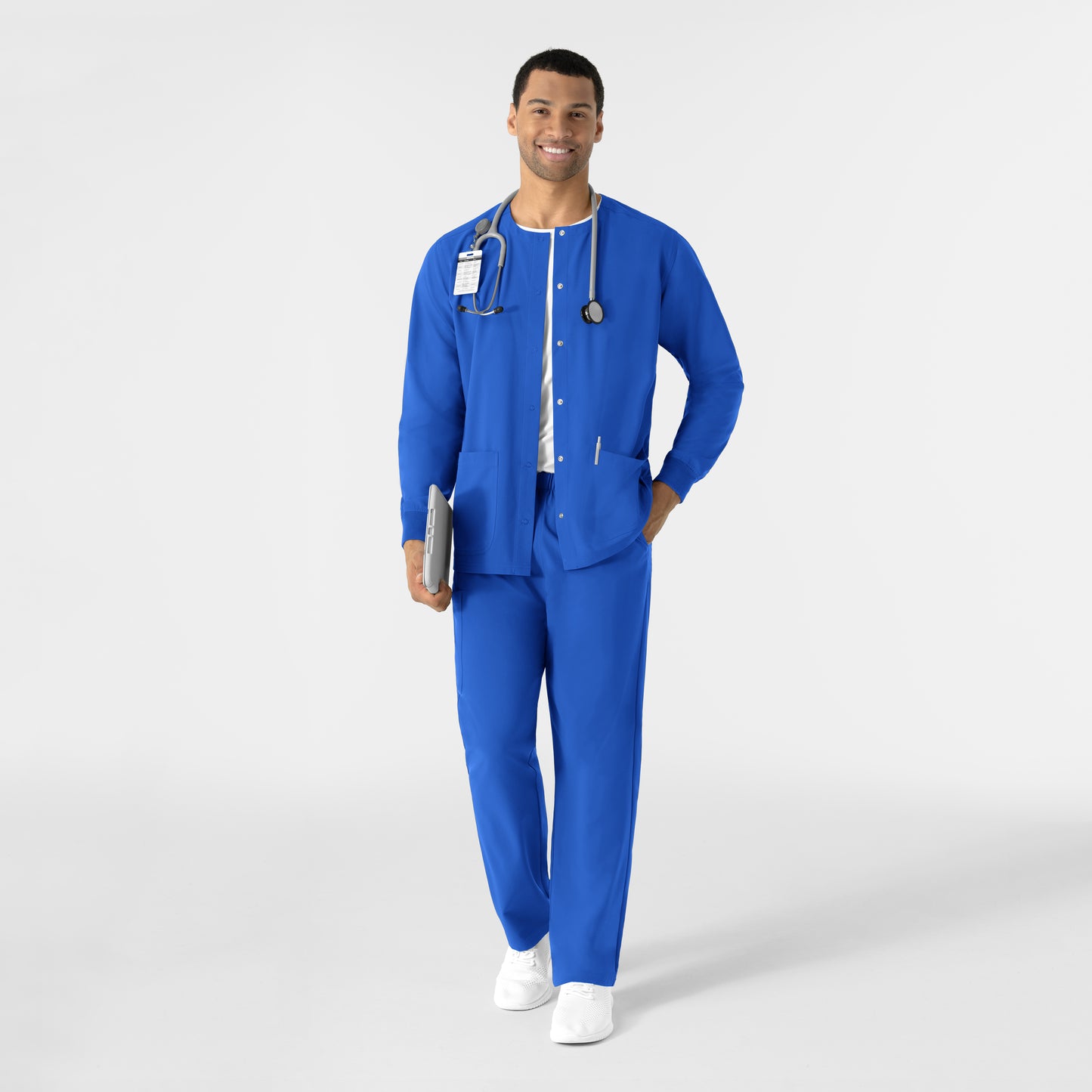 NURTUR 8680 Unisex Warm-Up Scrub Jacket Royal