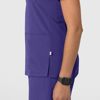 Nova 6132 Flex-n-Reach V-Neck Scrub Top Grape Model Image Alternate | Wink