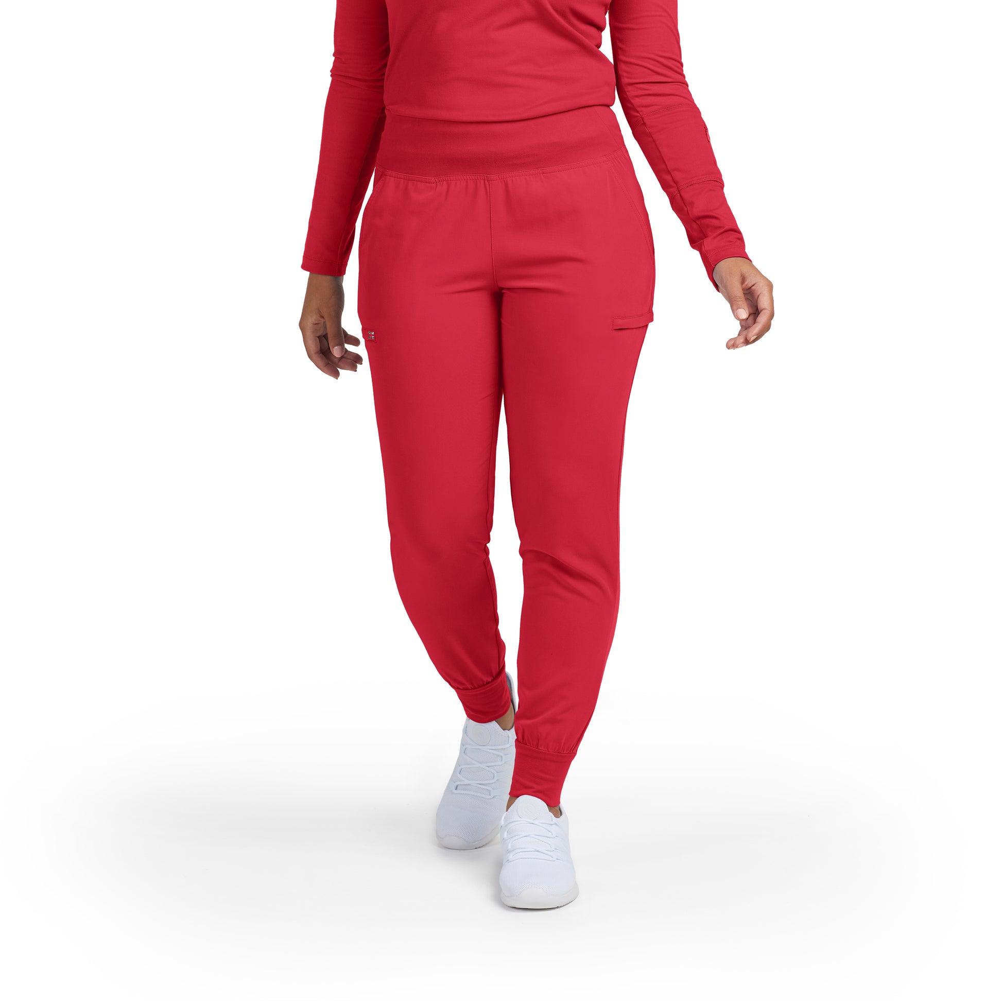 CRFT WB430 Women's Jogger Scrub Pants Racing Red Image