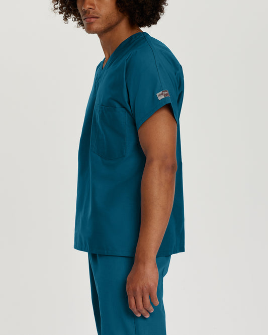 Scrub Zone 71221 Unisex 1 Pocket V Neck Scrub Top Caribbean Image