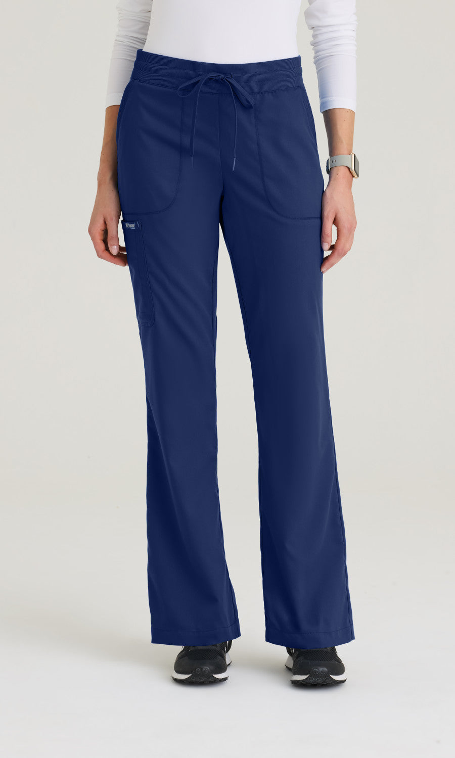 Greys Anatomy Classic GRP735 Women's Erin Pant in Indigo by Barco Model Image Front