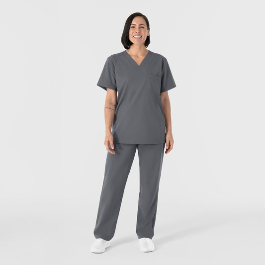 NURTUR 6680 Unisex V-Neck Scrub Top Pewter