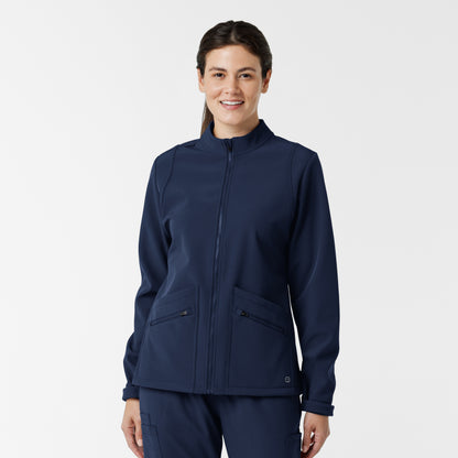 Layers 8509 Women's Soft Shell Scrub Jacket Navy