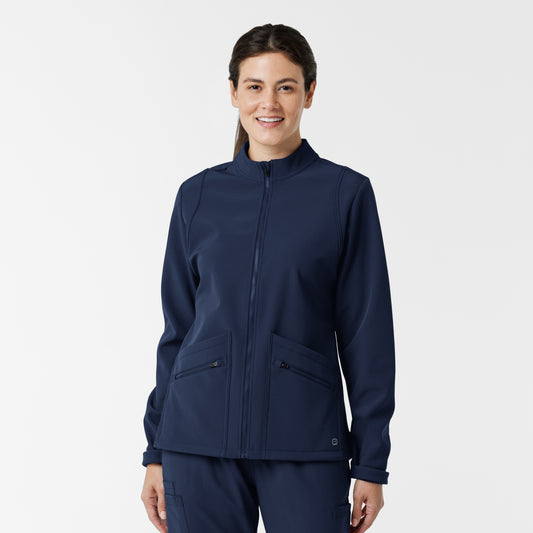 Layers 8509 Women's Soft Shell Scrub Jacket Navy