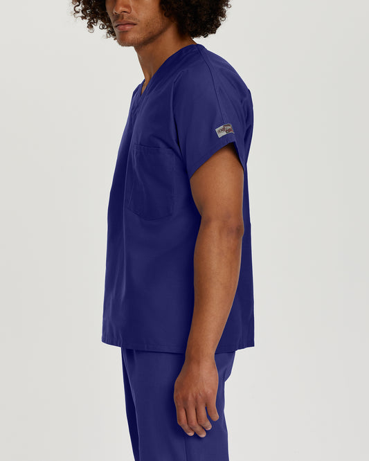 Scrub Zone 71221 Unisex 1 Pocket V Neck Scrub Top Cobalt Image