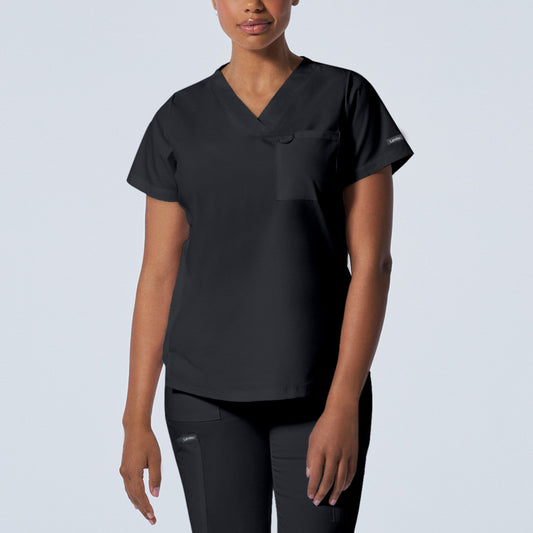 ProFlex LT107 Women's 2 Pocket V Neck Scrub Top Graphite Image