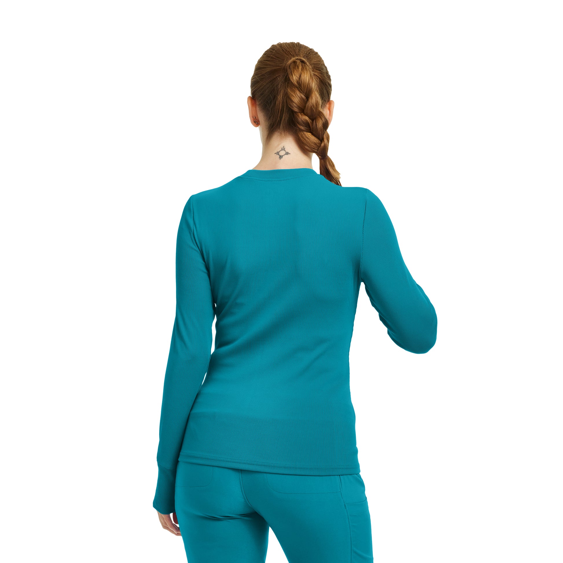 Forward LT103 Women's 1 Pocket Long Sleeve Tee Teal Image