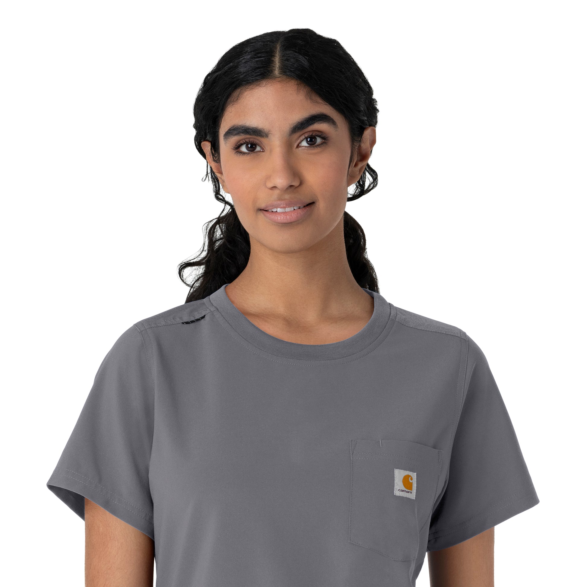 Force Cross-Flex C13510 Women's Crew Neck Scrub Top Pewter