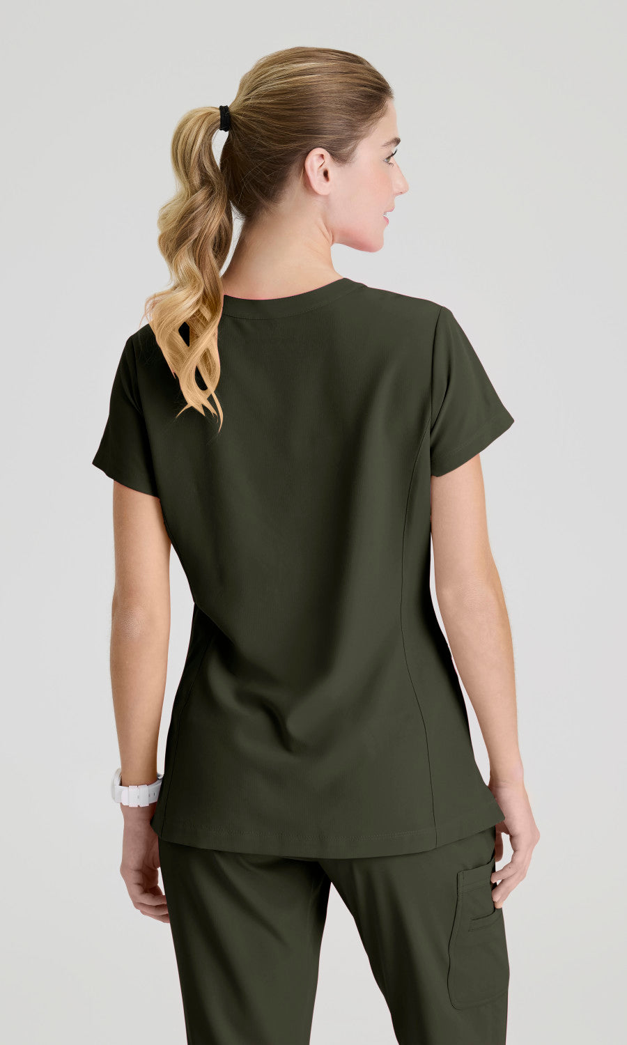 Skechers SKT259 Women's Coast Top in Olive by Barco Model Image Back