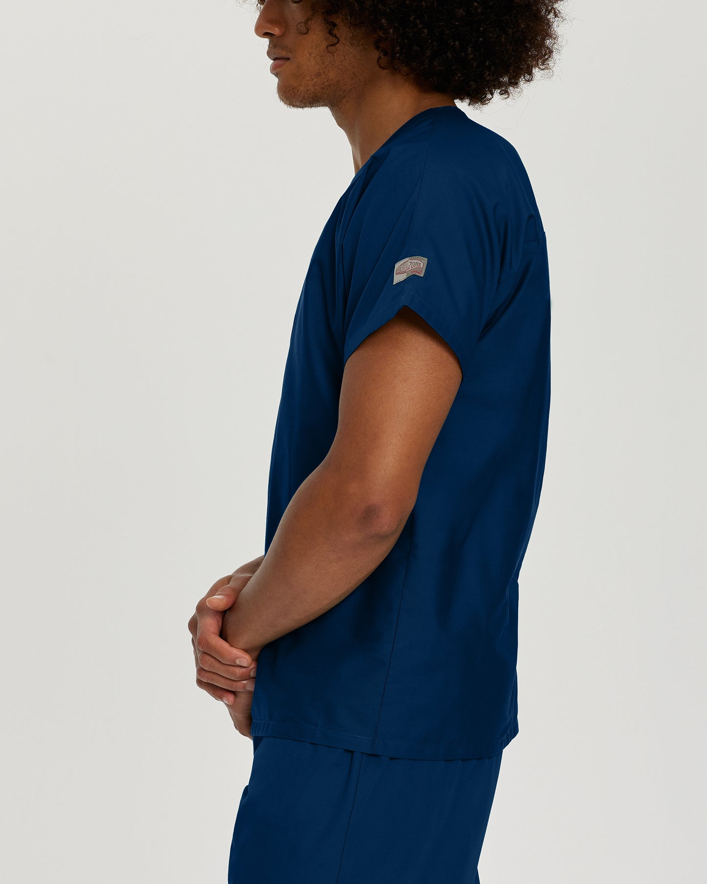 Scrub Zone LT102 Unisex V Neck Scrub Top Navy Image