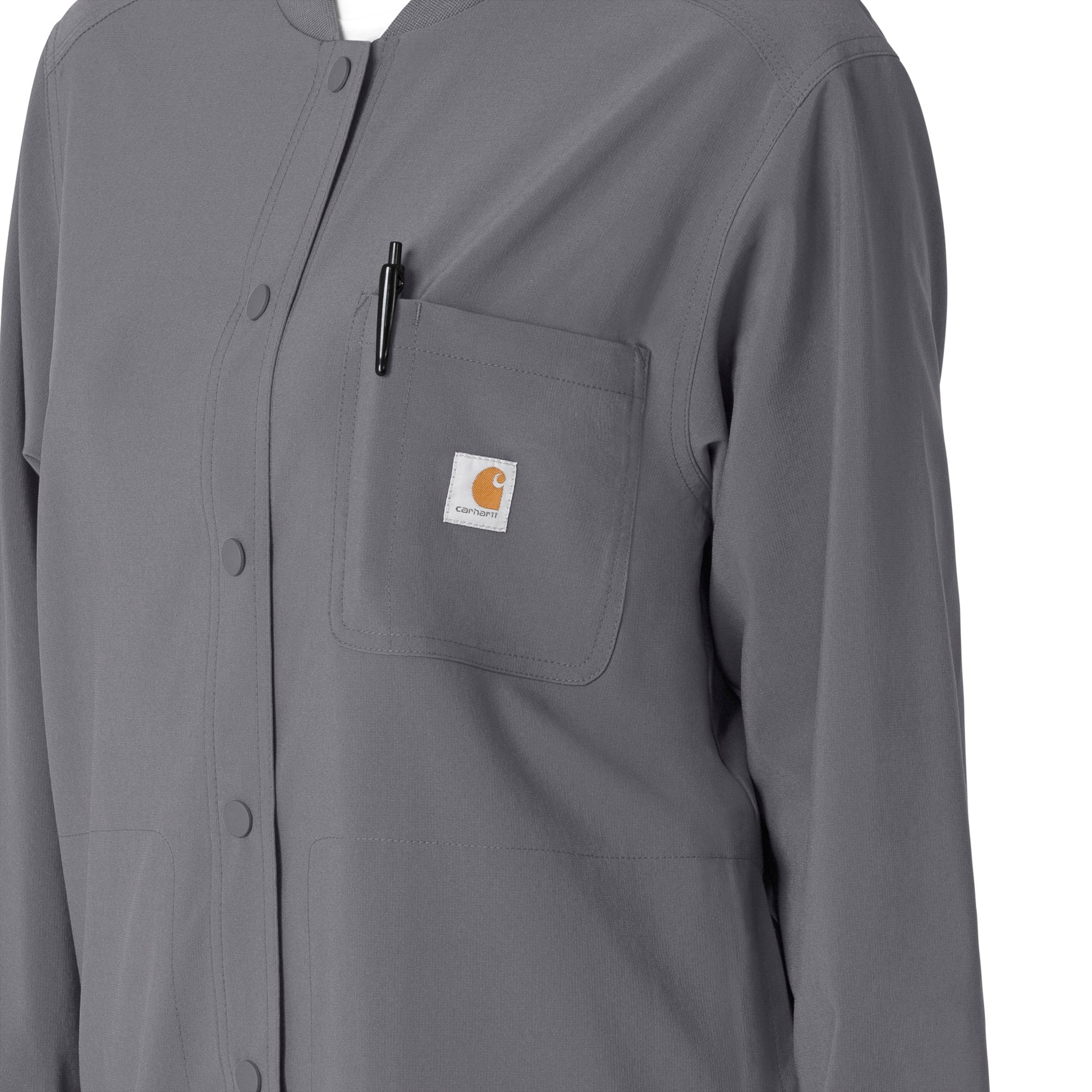 Force Cross-Flex C82210 Shirt Jacket Pewter Model Image Alternate | Carhartt