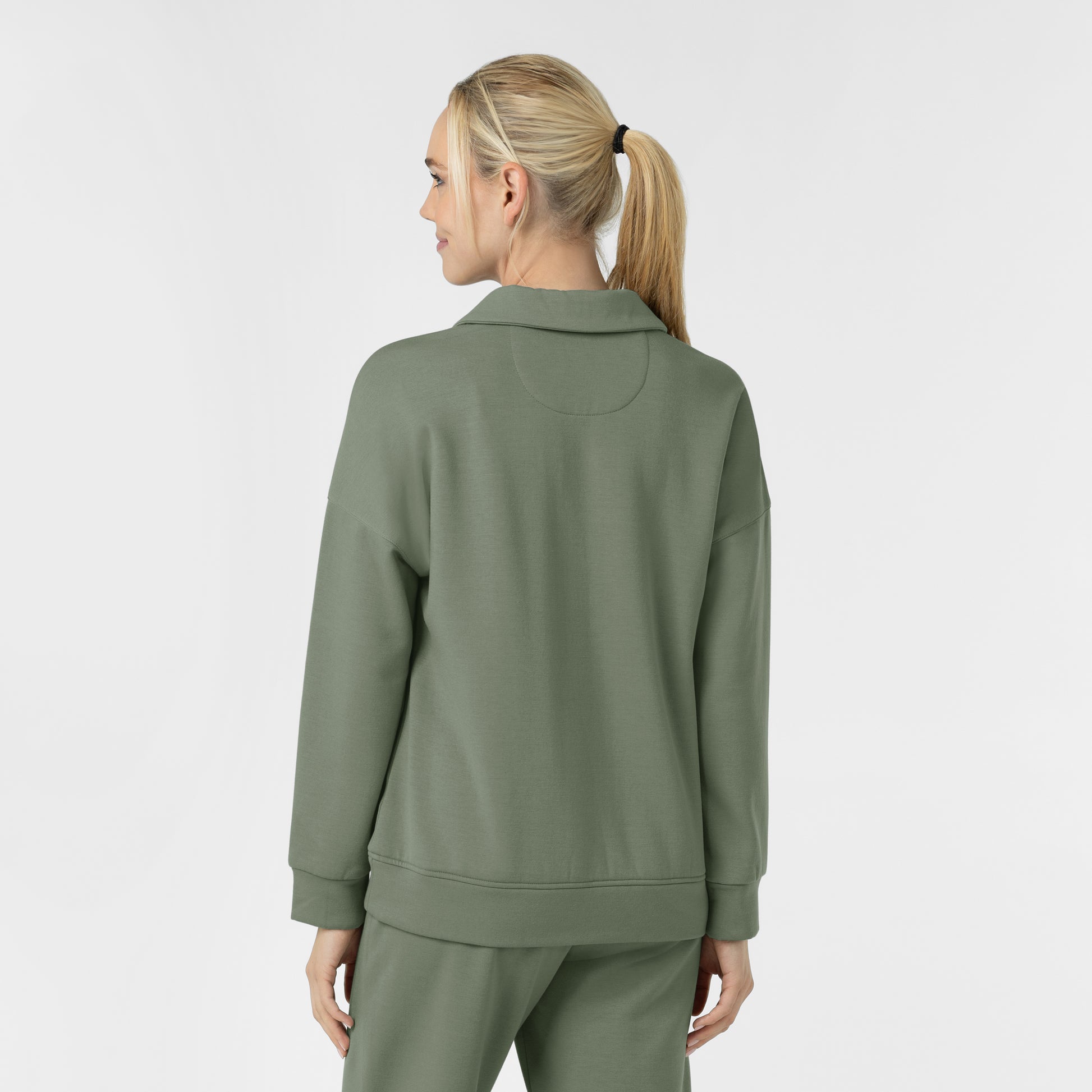 Unwind & Lounge 6189 Women's Relaxed Pullover Polo Sage