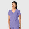 Boundless 6251 2-Pocket V-Neck Scrub Top Iris Purple Model Image Right Side | Wink