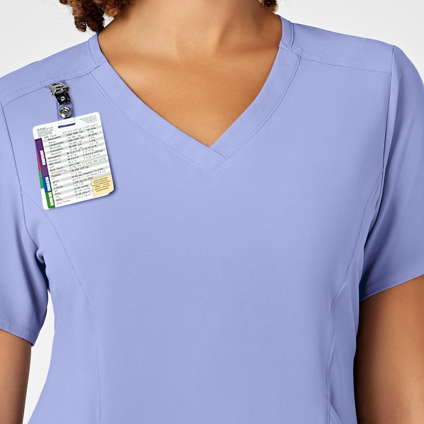 RENEW 6134 V-Neck Scrub Top Ceil Blue Model Image Alternate | Wink