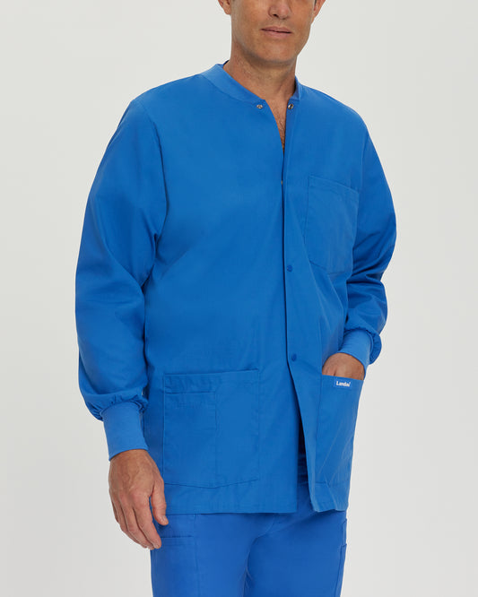 Essentials 7551 Men's 5 Pocket Warm Up Scrub Jacket Royal Blue Image