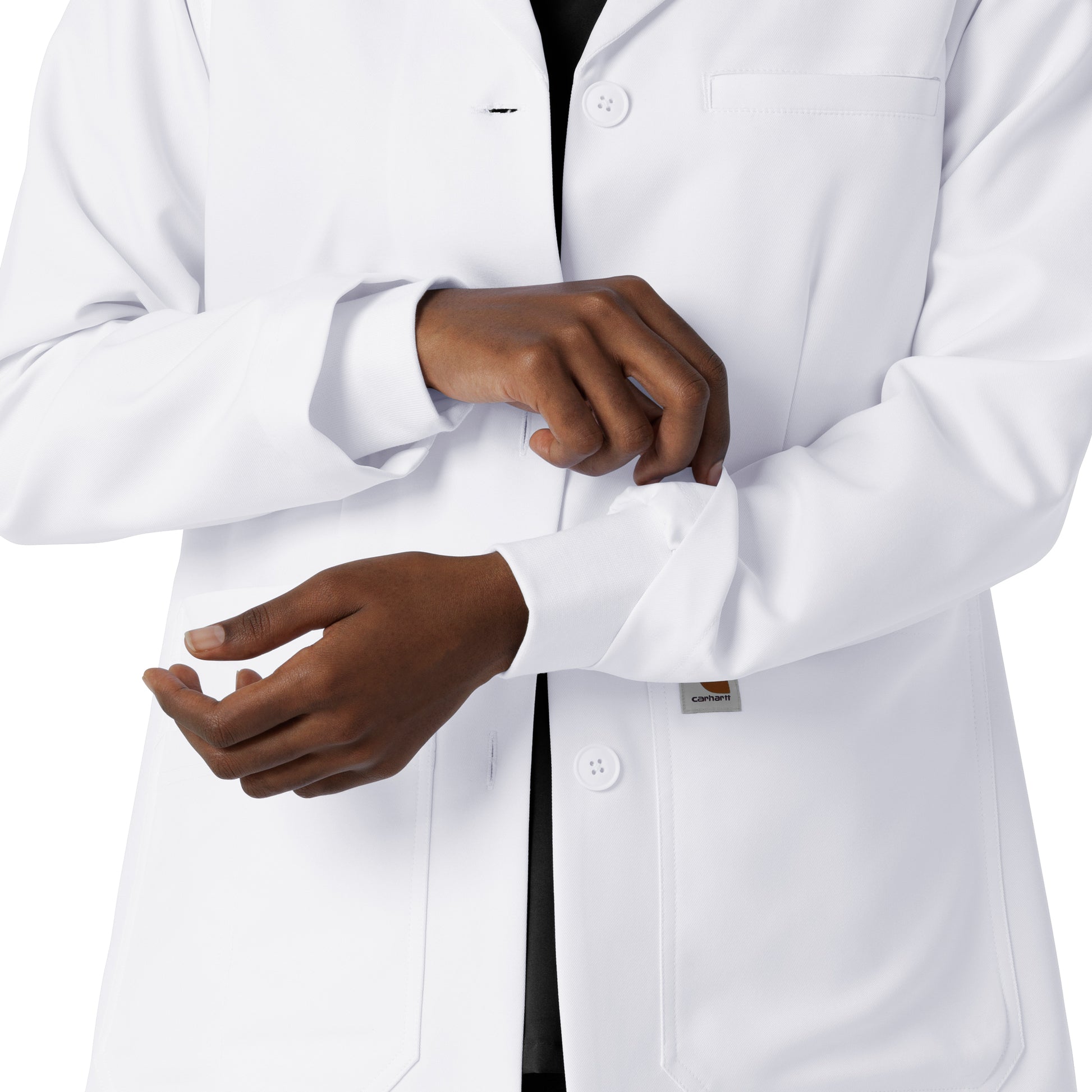 Lab Coats C72005 Consultation Lab Coat White Model Image Alternate | Carhartt