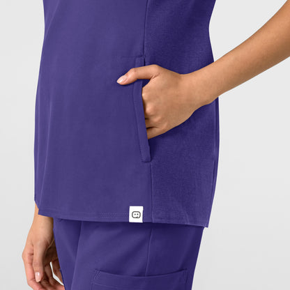 Thrive 6522 Flex-n-Reach V-Neck Scrub Top Grape Model Image Alternate | Wink