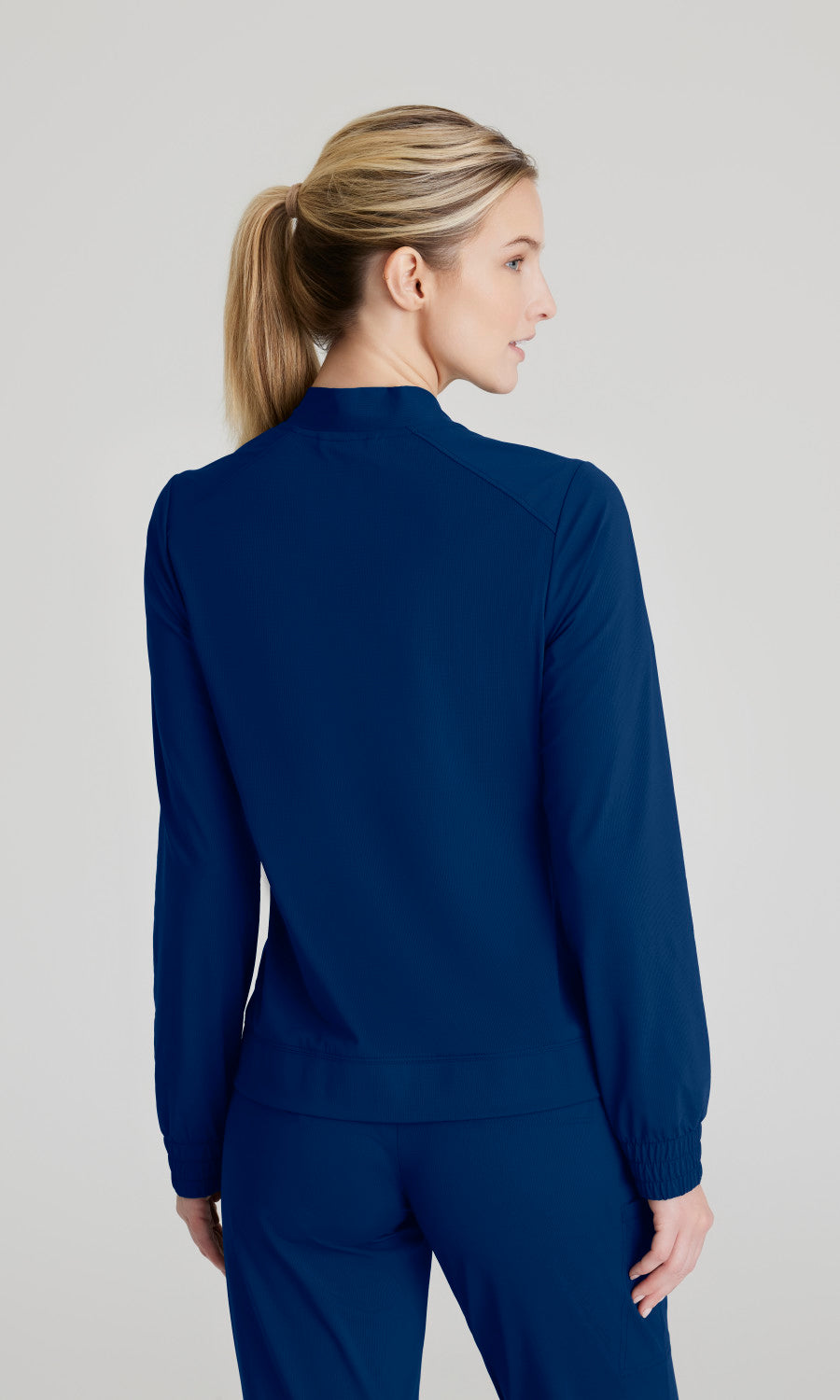 Skechers Slip-Ins Knits SKW919 Contour Knit Scrub Jacket Navy