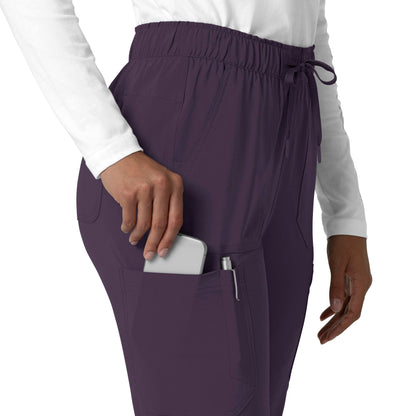 Force Cross-Flex C53210 Straight Leg Cargo Scrub Pants Black Plum Model Image Alternate | Carhartt