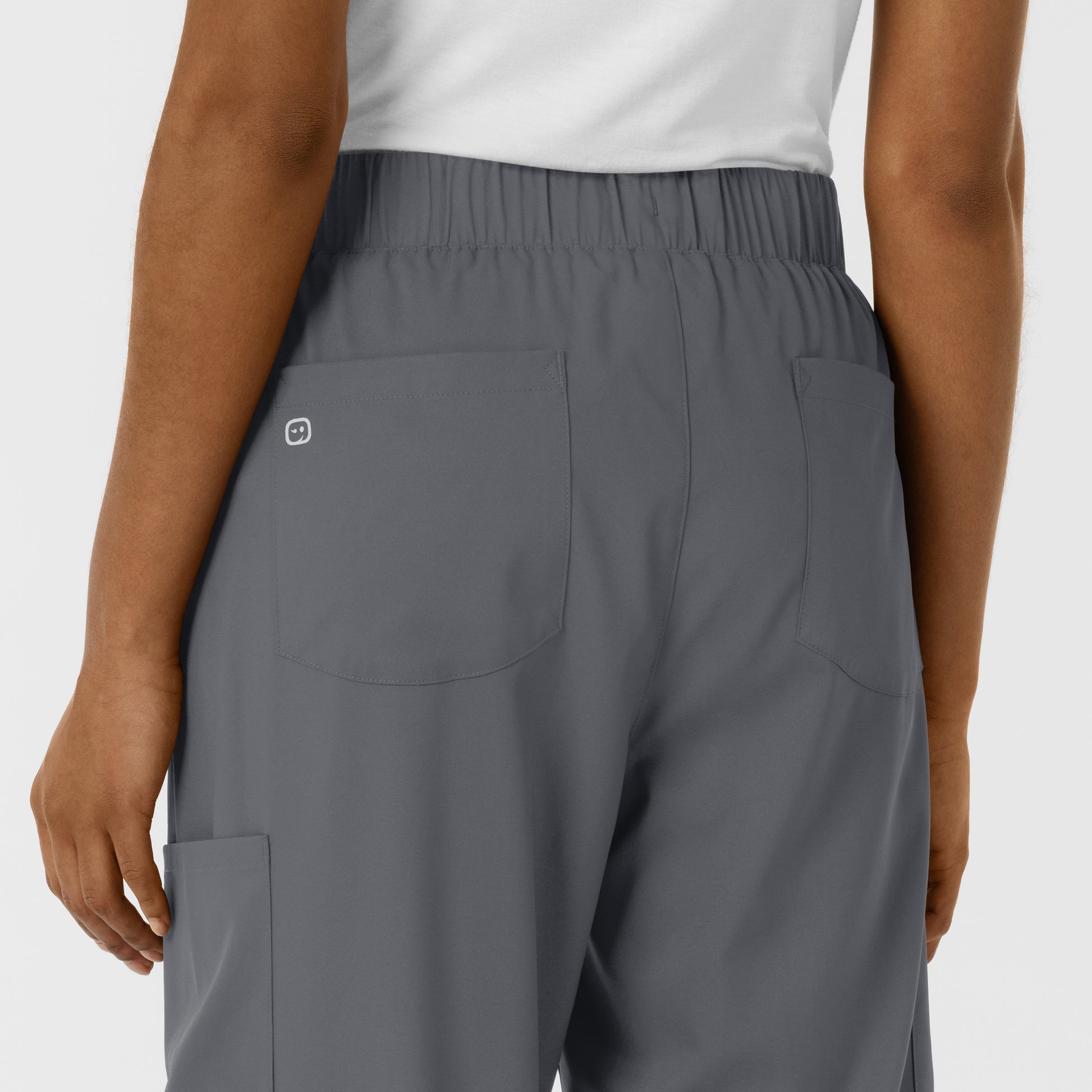 Boundless 5451 Women's Classic Wide Leg Cargo Scrub Pants Pewter