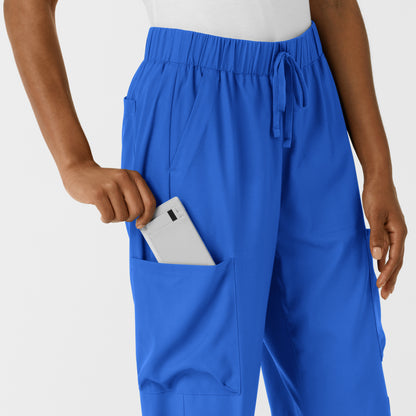 Boundless 5451 Women's Classic Wide Leg Cargo Scrub Pants Royal