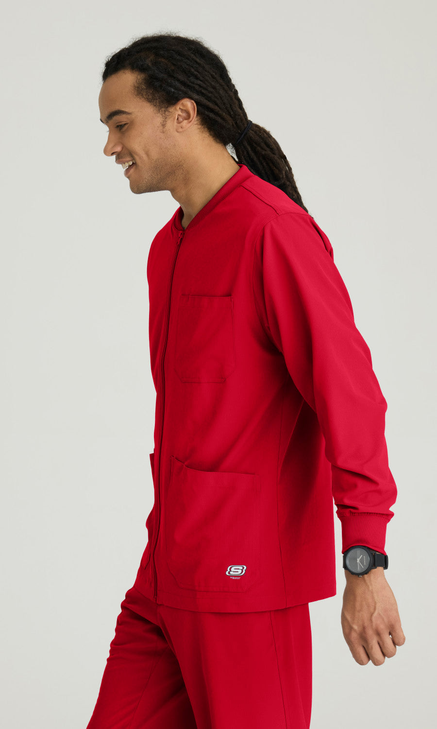 Skechers SK0408 Structure Scrub Jacket True Red
