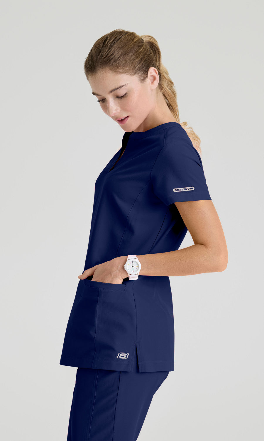 Skechers SKT259 Coast Scrub Top Navy