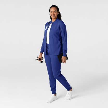 Boundless 8151 Women's Warm Up Scrub Jacket Galaxy Blue