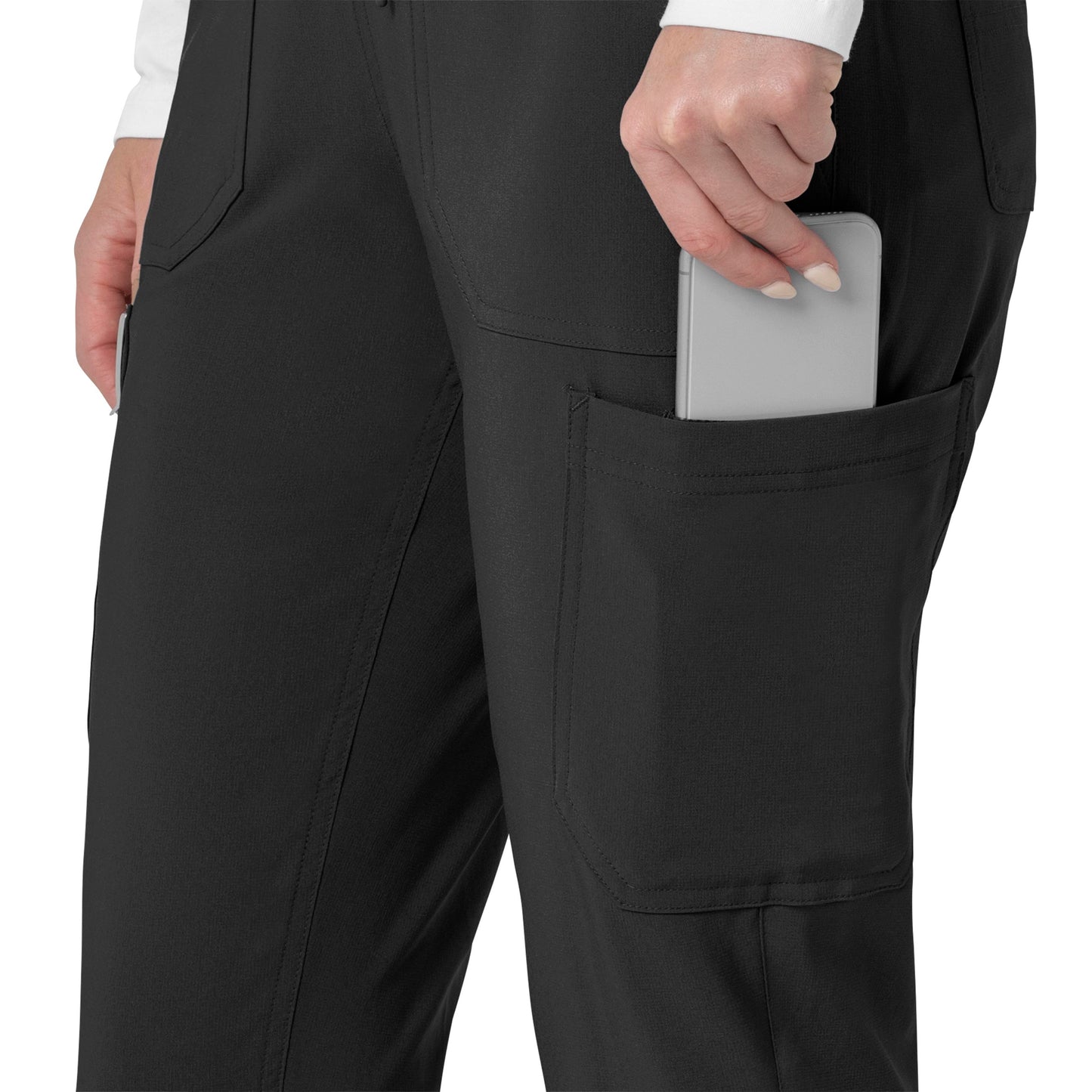 Force Cross-Flex C53110 Cargo Jogger Scrub Pants Black Model Image Alternate | Carhartt