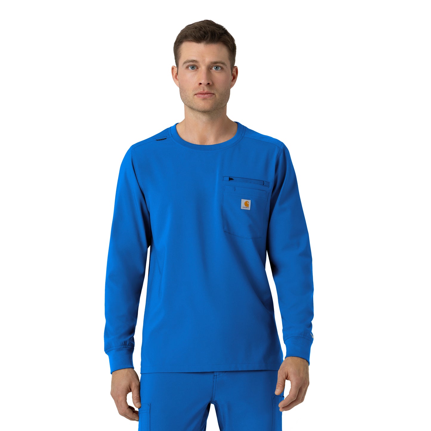 Force Cross-Flex C16610 Men's Crew Neck Long Sleeve Scrub Top Royal