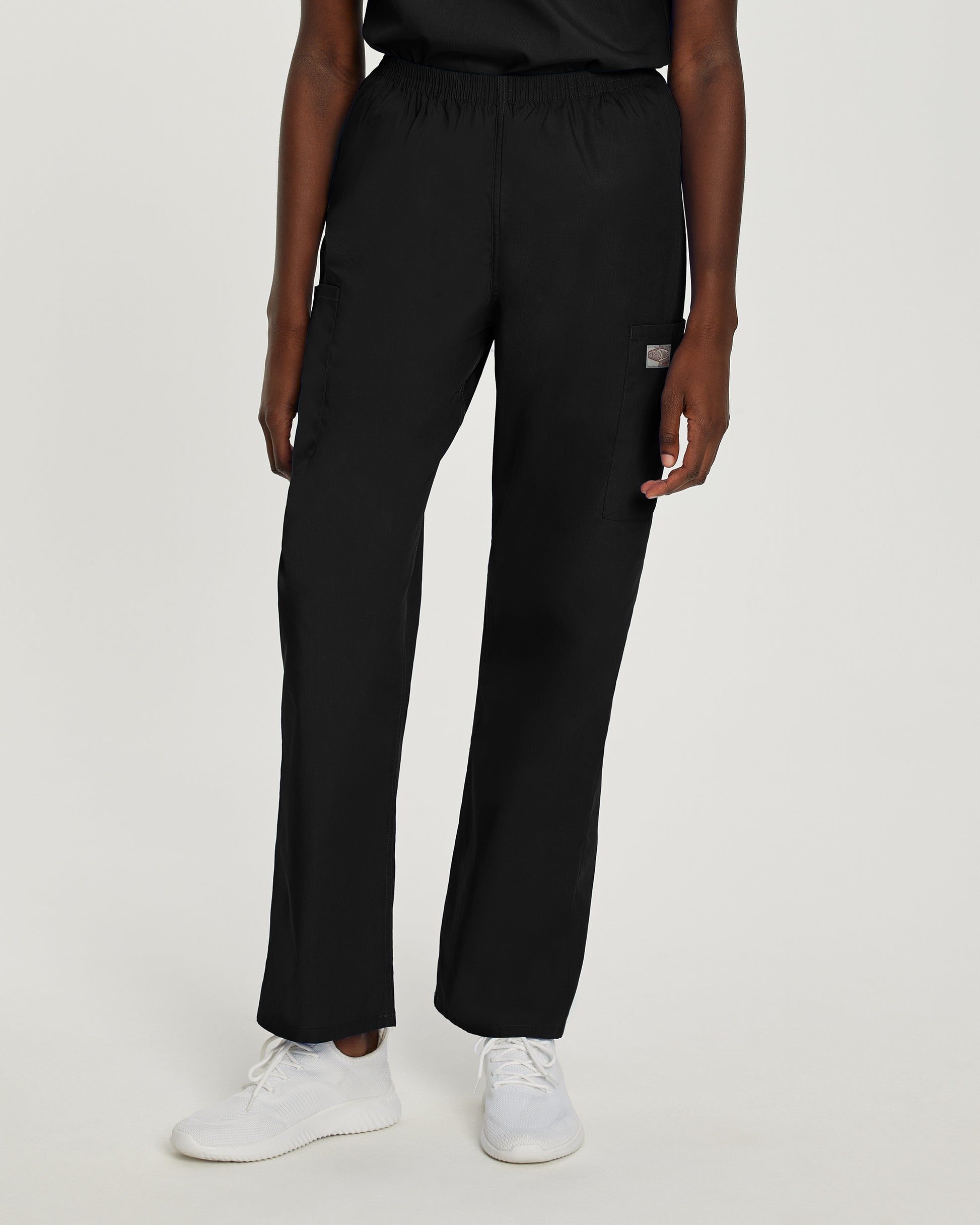 Scrub Zone 83221 Women's Cargo Scrub Pants Black Image